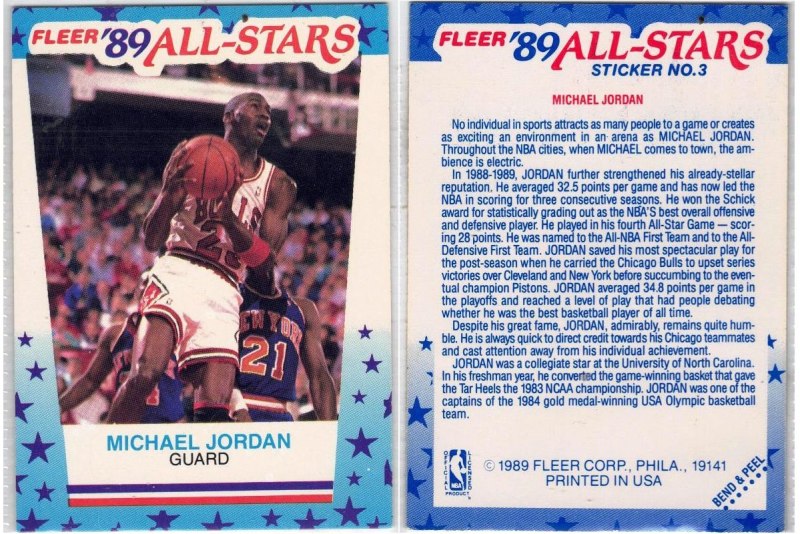 Chicago Bulls – Michael Jordan – All-Stars Sticker