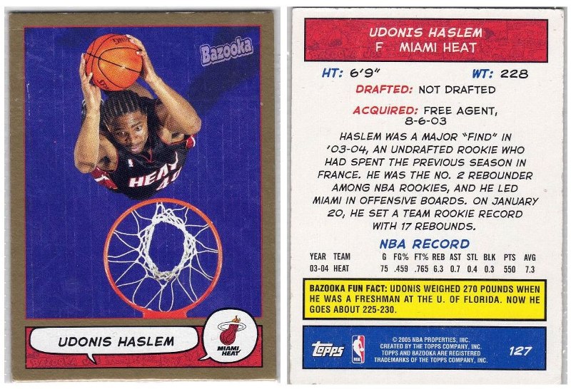 Miami Heat – Udonis Haslem (SUPER thick card)