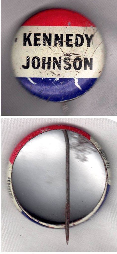 Hat Pin - 1960 Kennedy Johnson Presidential Campaign Pin