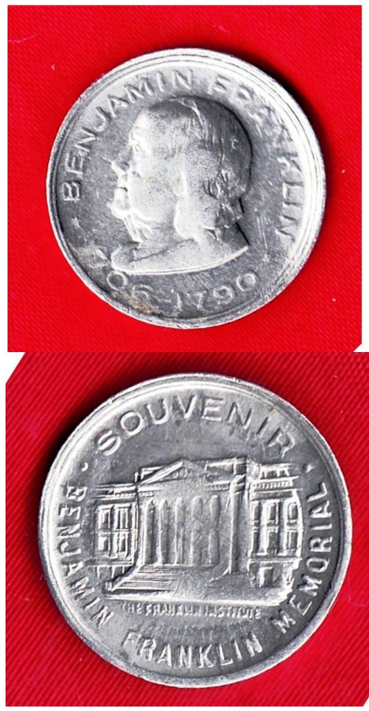 Token - Franklin Institute Memorial Souvenir - Aluminum