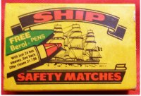 Matchbox – “SHIP” Safety Matches (Great Britain) EMPTY BOX)