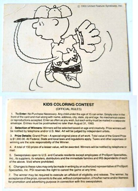 PEANUTS Kids Coloring Contest