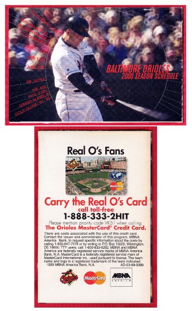 Baltimore Orioles - 2000 Schedule