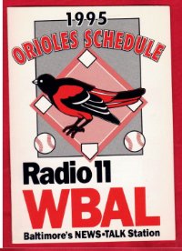 Baltimore Orioles – 1995 Baseball Schedule (STRIKE REVISED)