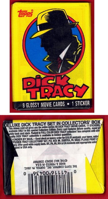 Dick Tracy Trading Cards Unopened Pack