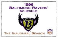 Baltimore Ravens - 1996 Football Schedule