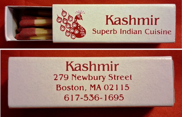 Matchbox – Kashmir Restaurant (Boston, MA)