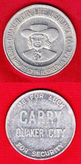Token – Quaker City Life Insurance Co (Philadelphia, PA)