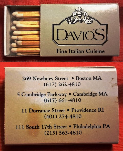 Matchbox – Davio’s Fine Italian Cuisine (Boston, Massachusetts)