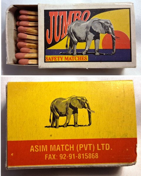 Matchbox – Jumbo Safety Matches (Pakistan)