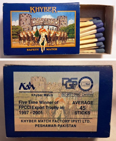 Matchbox – Khyber Safety Matches (Peshawar, Pakistan)