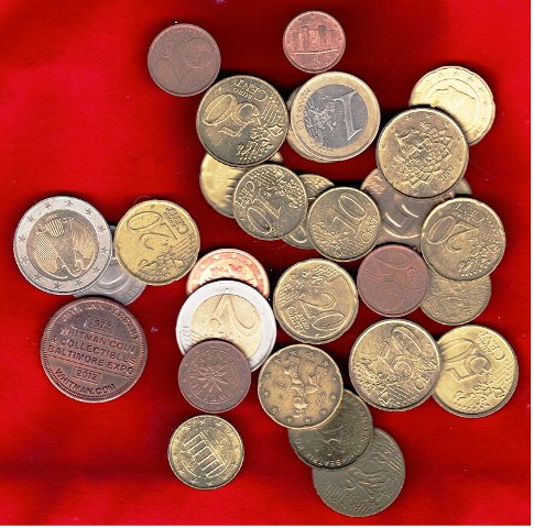 Foreign Coins - 19 Coin Euro Lot