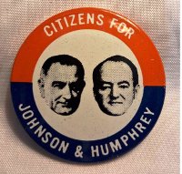 Pin - Presidential Campaign – Johnson & Humphrey