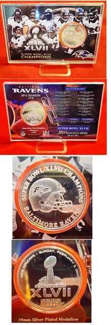 Baltimore Ravens – LIMITED EDITION Super Bowl XLVII Medal