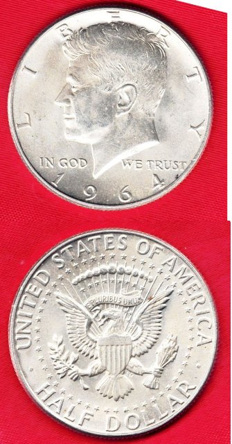 Coin - 1964 BU Silver Kennedy Half Dollar
