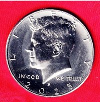 Coin – 2025P BU Clad Kennedy Half Dollar