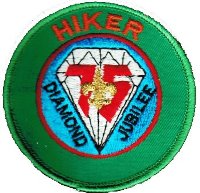 Diamond Jubilee 75th Anniversary Hiker Patch