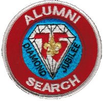 Diamond Jubilee 75th Anniversary Alumni Search Patch