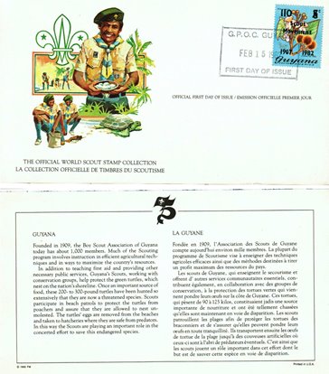 First day of Issue Postcard - Guyana