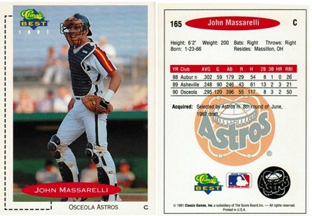 Houston Astros - John Massarelli - Rookie Card