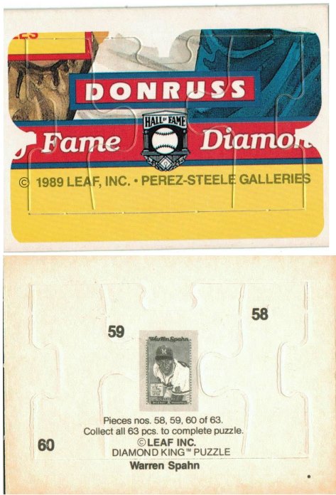 Atlanta Braves - Warren Spahn - Diamond King Puzzle   (20)