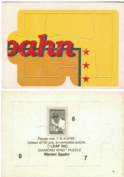 Atlanta Braves - Warren Spahn - Diamond King Puzzle   (3)